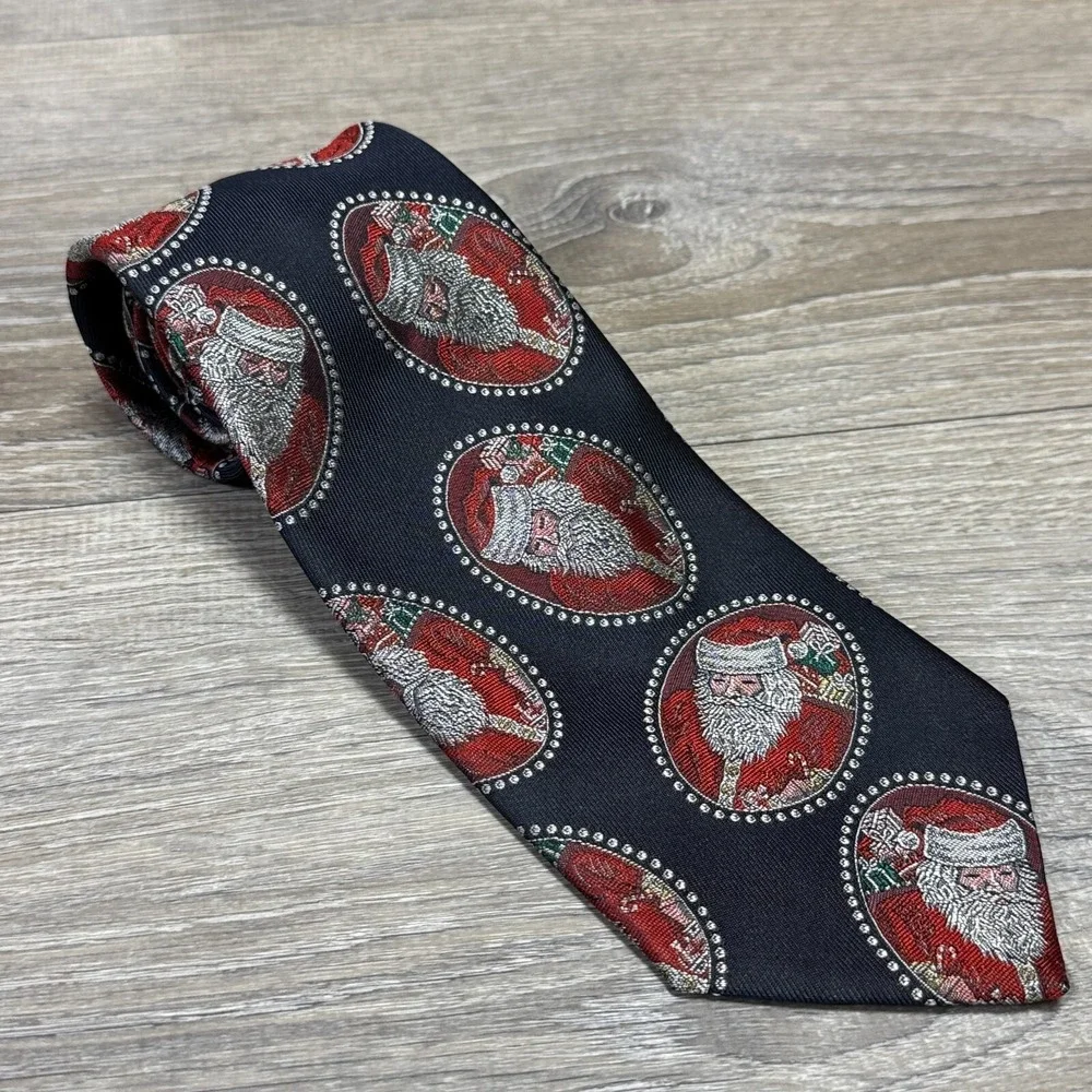 Robert Talbott Nordstrom Santa Claus Handmade Luxury 100% Silk Neck Tie Made USA